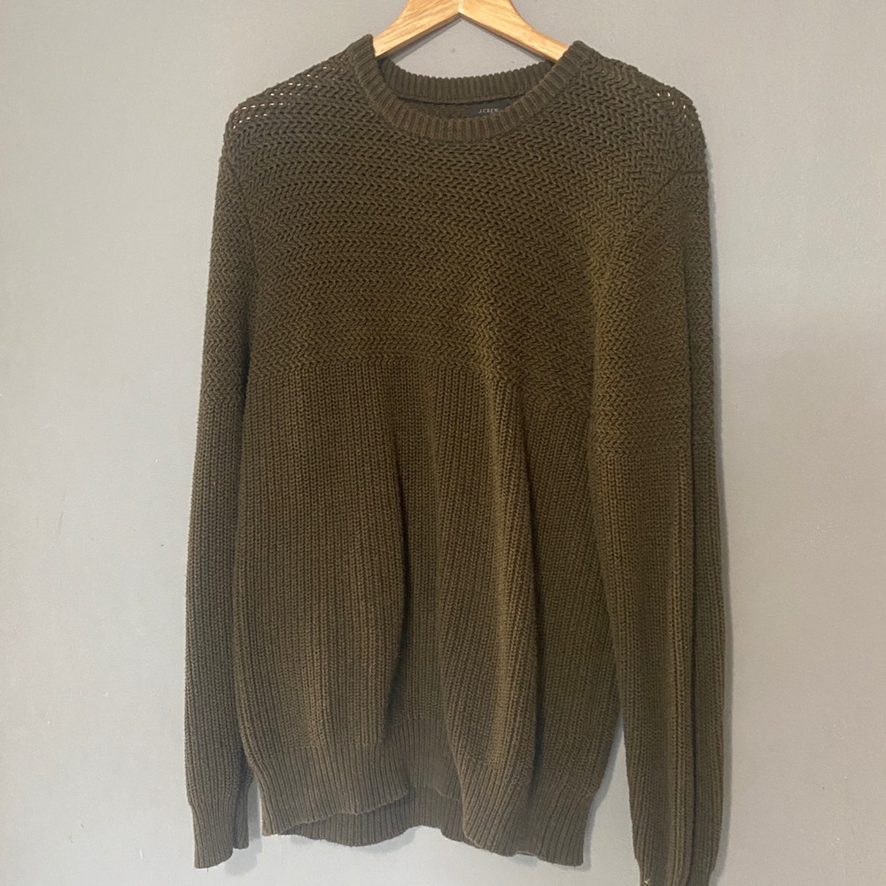 J. Crew Army Green Knit Sweater